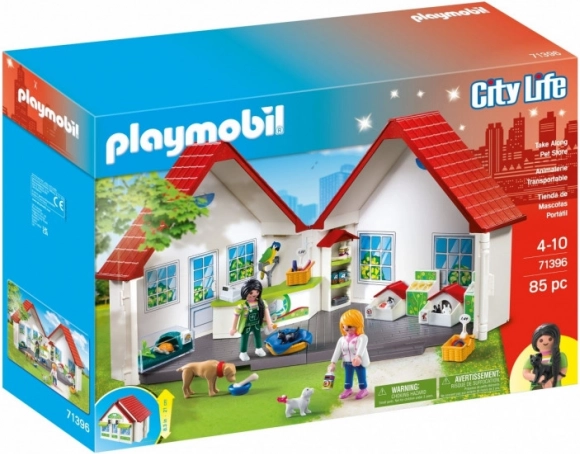 Σετ φιγούρων City Life φορητό pet shop