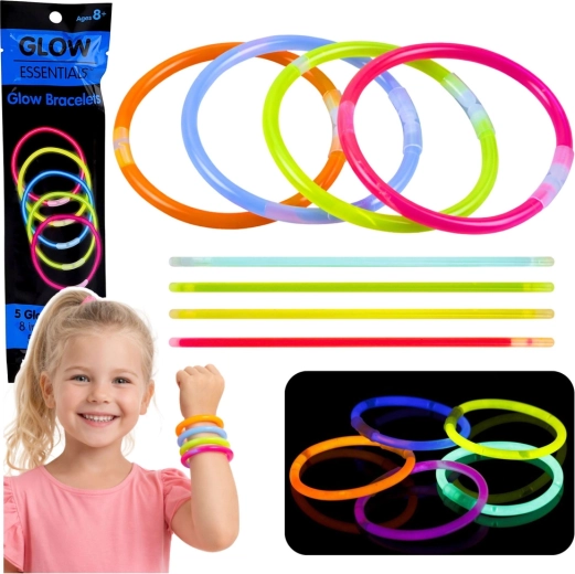 Φθορίζοντα φωτεινά βραχιόλια στο σκοτάδι Neon Stick, 5 τεμ.