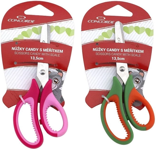 Ψαλίδι CONCORDE Candy 13,5 cm με χάρακα
