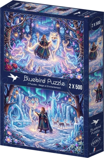 BLUEBIRD Παζλ Μαγικός χειμερινός κόσμος 2x500 κομματιών
