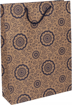 Χάρτινη τσάντα δώρου kraft L 27,5 × 36,5 × 9 cm