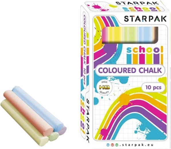 Σχολική έγχρωμη κιμωλία STARPAK – λεπτό σετ