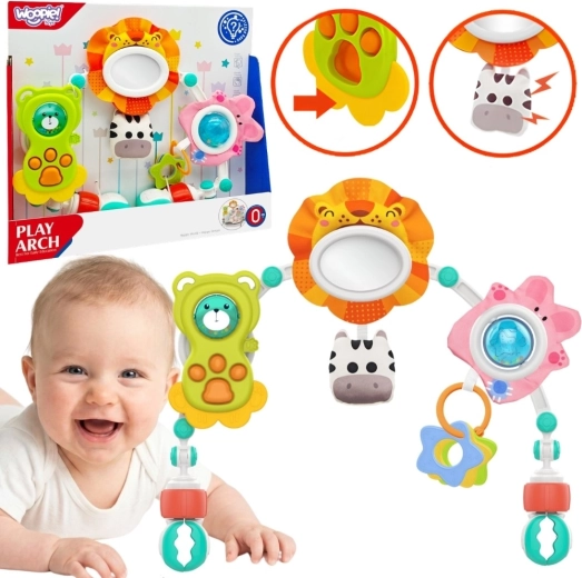 WOOPIE BABY αισθητηριακή αψίδα για καρότσι και κούνια με ζωάκια λιοντάρι και αρκουδάκι