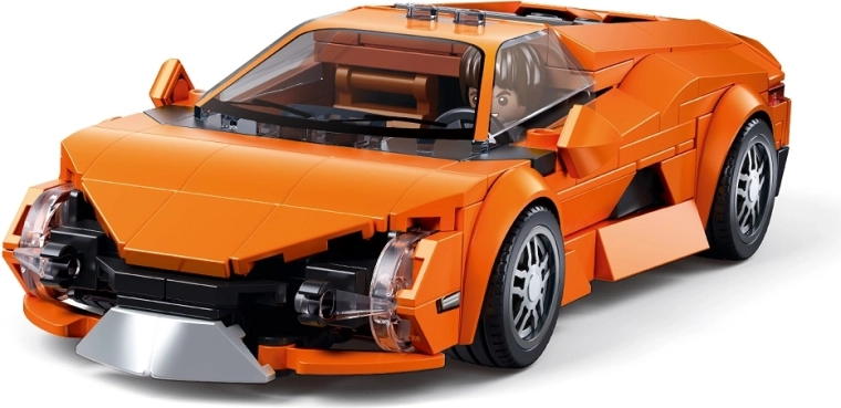 Sluban ModelBricks πορτοκαλί σπορ αυτοκίνητο σε κλίμακα 1:32