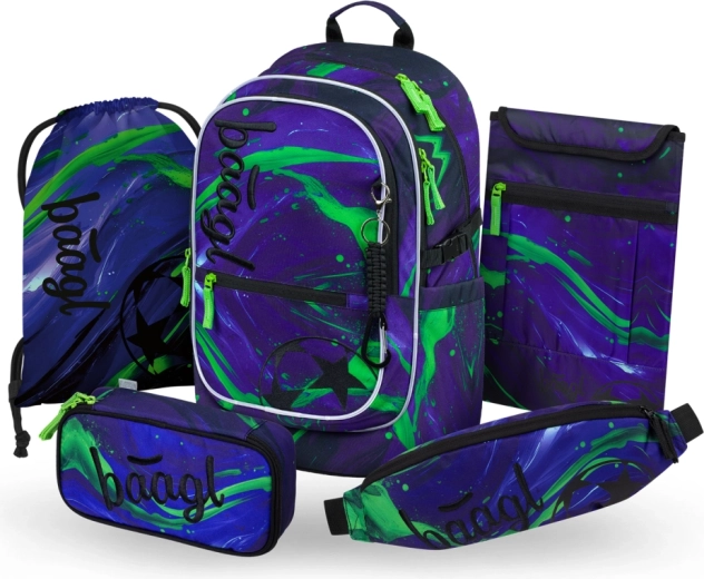 Σετ Baagl 5 Core Football Champion: σχολική τσάντα, κασετίνα, σακούλα, τσαντάκι μέσης και θήκη για φορητό υπολογιστή GRS