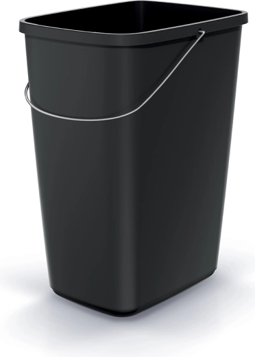 Κάδος απορριμμάτων Compacta Q Basic 9 l από ανακυκλωμένο πλαστικό, ανακλινόμενο καπάκι
