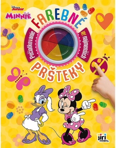 πολύχρωμες δαχτυλομπογιές με βιβλιαράκι Minnie Mouse