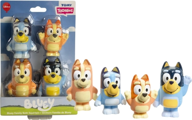 Toomies Bluey σετ πιεζόμενων φιγούρων μπάνιου 4 τεμ.