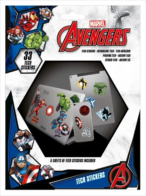 Σετ αυτοκόλλητα Marvel Avengers – 33 τεμ.