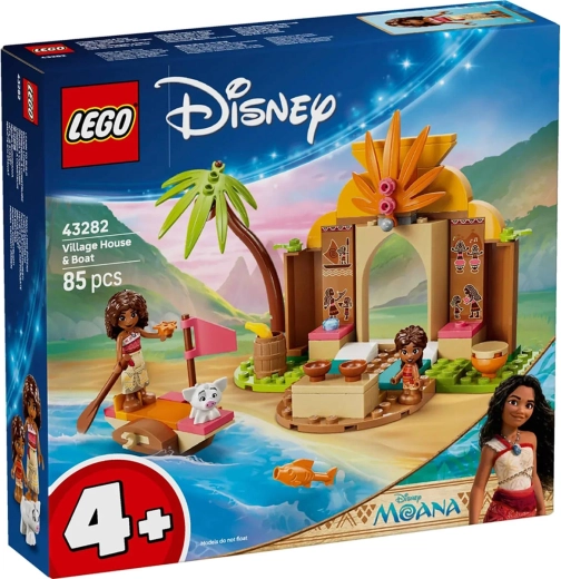 LEGO Disney Vaiana καλύβα στο χωριό και βάρκα
