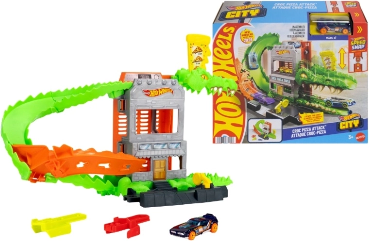 Hot Wheels κροκόδειλος – επίθεση στην πιτσαρία (σετ παιχνιδιού)