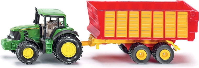 Τρακτέρ John Deere με ρυμουλκούμενο για ενσίρωση