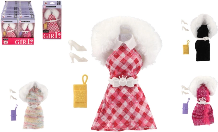 Φορέματα και αξεσουάρ για κούκλες 30 cm – μίγμα outfits σε κουτάκι