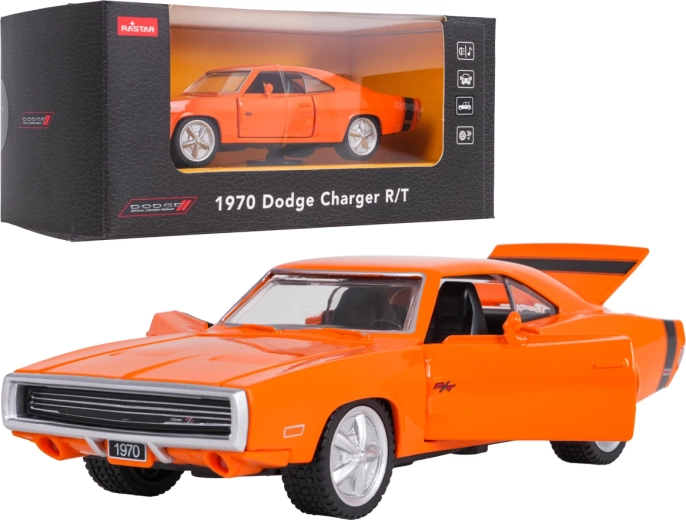 Μεταλλικό μοντέλο Dodge Charger R/T 1970 πορτοκαλί 1:36 RASTAR