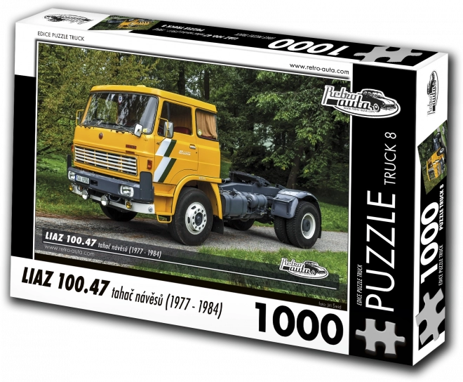 Παζλ Retro-auta TRUCK LIAZ 100.47 τράκτορας ρυμουλκούμενου (1977–1984) – 1000 κομμάτια