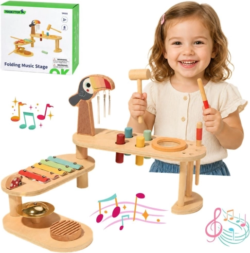 Εκπαιδευτικό μουσικό τραπεζάκι TOOKY TOY με τουκάν