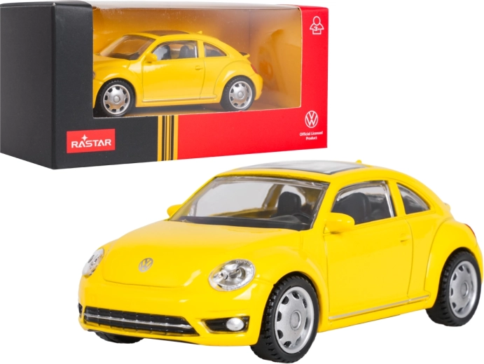 Μεταλλικό μοντέλο Volkswagen Beetle RASTAR κίτρινο 1:43