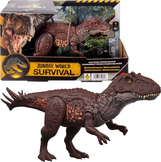 Διαδραστικός δεινόσαυρος Jurassic World Metriacanthosaurus με ήχο και φως Mattel