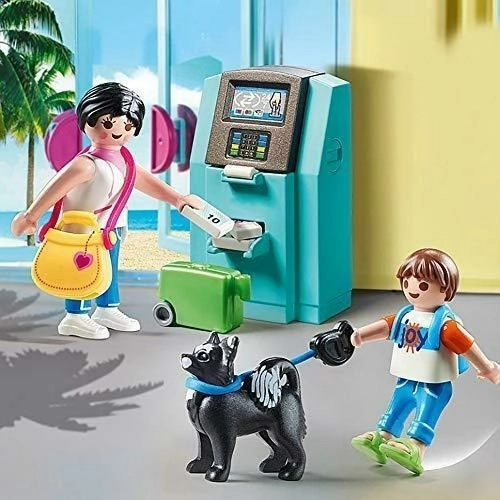Playmobil τουρίστες με ΑΤΜ
