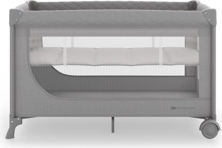 Kinderkraft Leody up ταξιδιωτικό κρεβατάκι 2 σε 1 grey