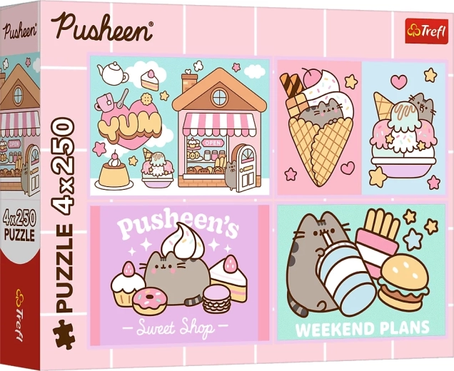 Παζλ Pusheen – γνωρίστε την PUSHEEN 4×250 κομμάτια