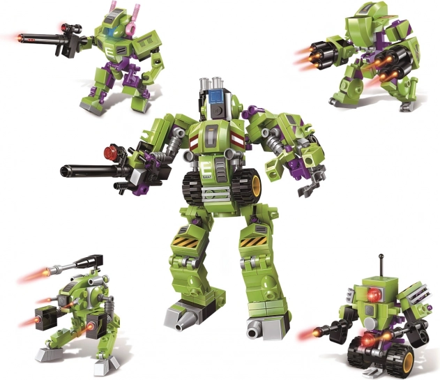 Qman Αστυνομικό Ρομποτικό Σετ Κατασκευής 4 σε 1