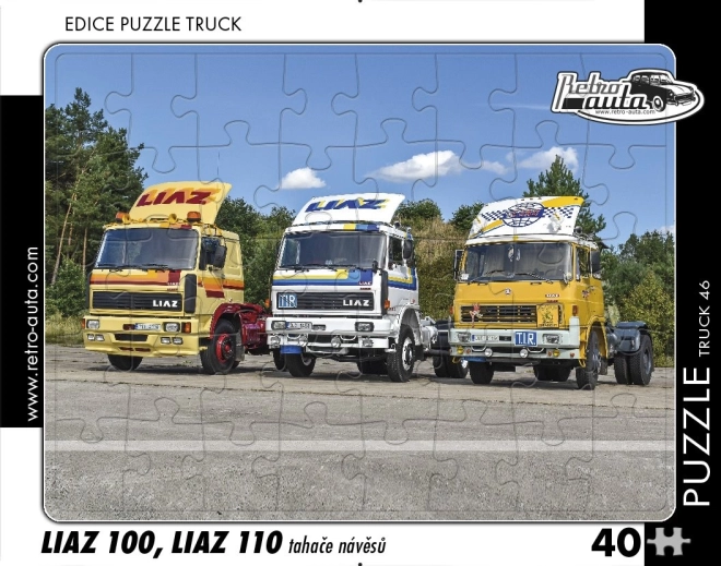 Παζλ RETRO-AUTA TRUCK LIAZ 100 και LIAZ 110 – τράκτορες, 40 κομμάτια