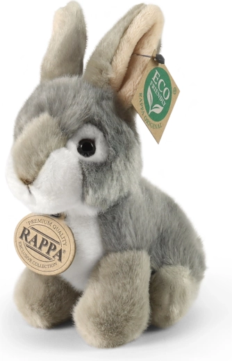 Rappa λούτρινο γκρι κουνέλι καθιστό Eco-Friendly 16 cm