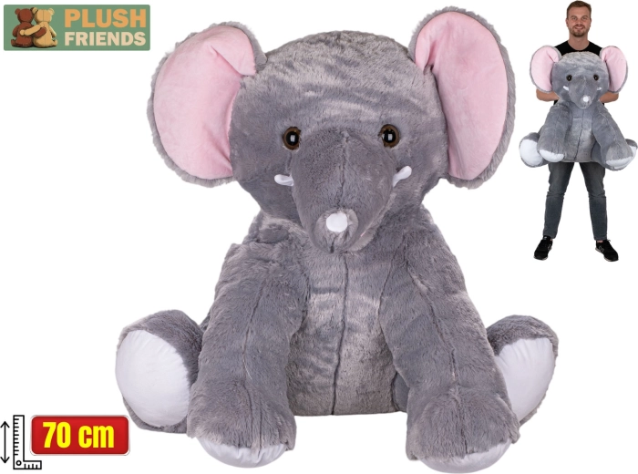 Plush Friends Ελέφαντας λούτρινος καθιστός 70 cm