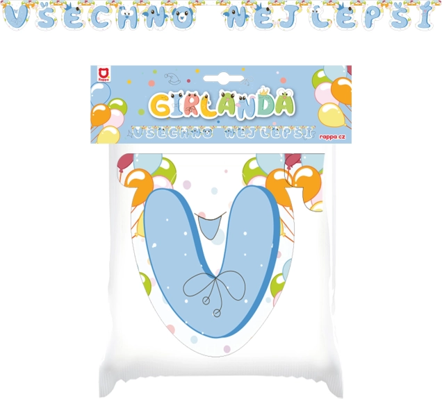 Χάρτινη γιρλάντα Χρόνια Πολλά μπλε