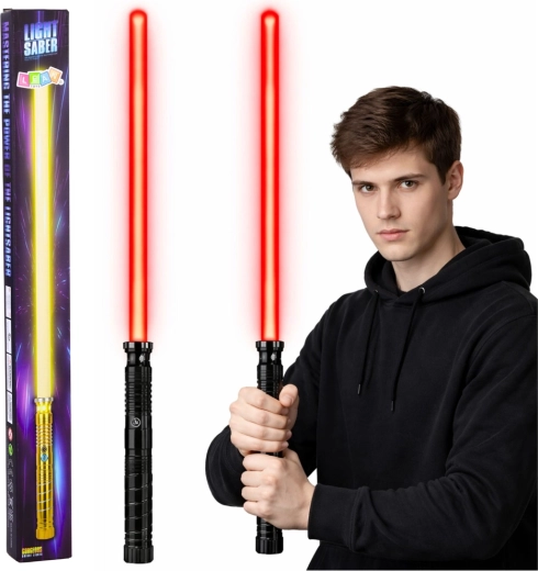 Φωτεινό LED σπαθί με μεταλλική λαβή 75 cm με ήχο