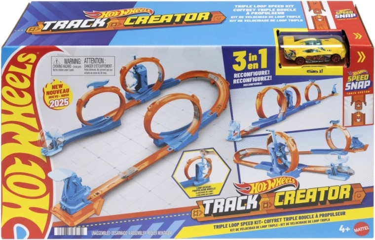 Πίστα αυτοκινήτων Hot Wheels Track Creator – Τρεις θηλιές
