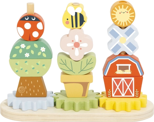 2Kids Toys ξύλινο παιχνίδι τοποθέτησης σε καρφάκια με οδοντωτούς τροχούς – εξοχή