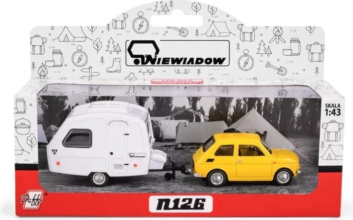 Fiat 126p με κίτρινο τροχόσπιτο Niewiadów (1:43)