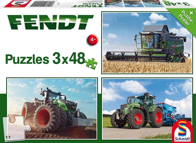 Παζλ Schmidt τρακτέρ Fendt 3×48 κομμάτια