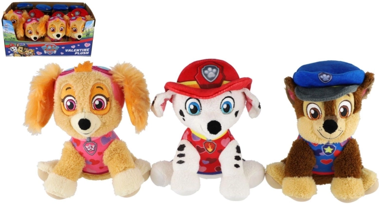 Λούτρινο σκυλάκι Paw Patrol με μοτίβο καρδιάς - 1 τεμάχιο
