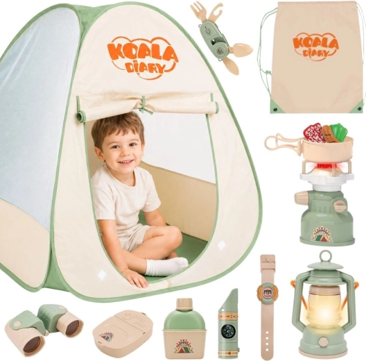 Παιδικό σετ κατασκήνωσης Woopie Discovery με σκηνή bivouac XXL, 15 τεμάχια