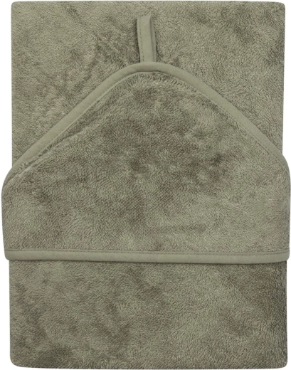 Timboo πετσέτα μπάνιου με κουκούλα XXL Whisper Green 95 × 95 cm