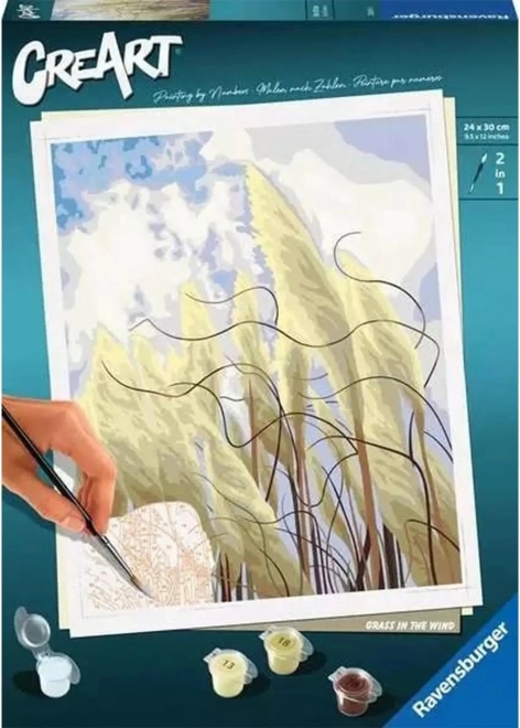 CreArt Grass in the Wind ζωγραφική με αριθμούς 24 × 30 cm