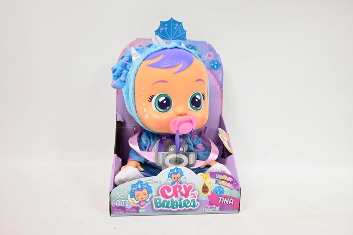 Cry Babies Fantasy διαδραστική κούκλα Tina – μπλε τρικεράτοπας