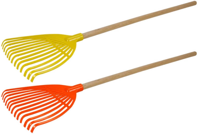 Παιδική τσουγκράνα κήπου με ξύλινη λαβή Lena