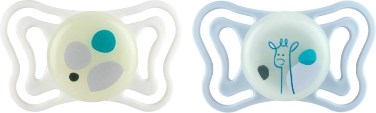 Chicco PhysioForma Light σιλικονούχες ορθοδοντικές πιπίλες neutral 2–6 μηνών, 2 τεμ.