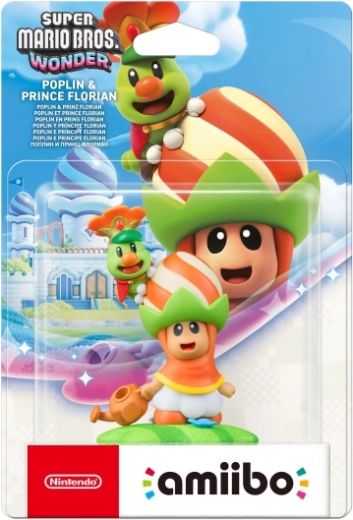 Amiibo Poplin και πρίγκιπας Florian από το Super Mario Bros. Wonder