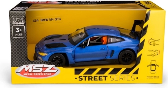MSZ BMW M4 GT3 μπλε μεταλλικό μοντέλο αυτοκινήτου 1:24