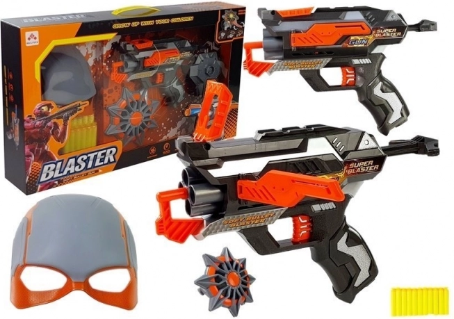 Σετ αφρώδους blaster με μάσκα και βελάκια