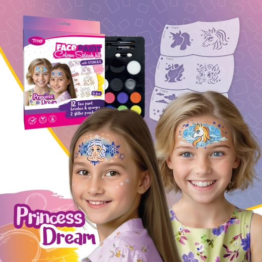 TyToo Princess Dream σετ ζωγραφικής προσώπου με στένσιλ