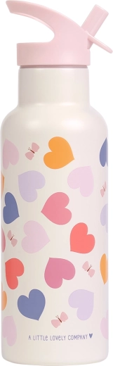 A Little Lovely Company ανοξείδωτο μπουκάλι πόσης 500 ml με μοτίβο καρδιές