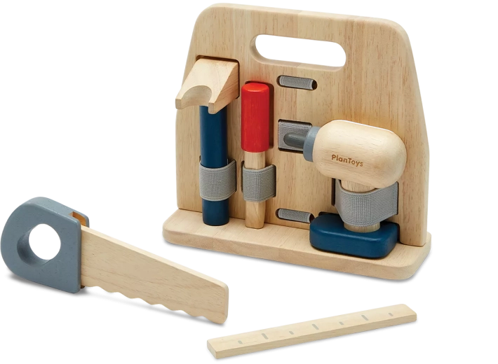 PlanToys ξύλινο σετ εργαλείων με βάση