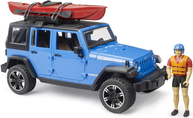 Bruder Jeep Wrangler Rubicon με καγιάκ και φιγούρα σε κλίμακα 1:16