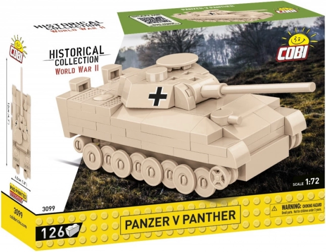 Σετ κατασκευής COBI Panzer V Panther 1:72 – μίνι άρμα, 126 κομμάτια